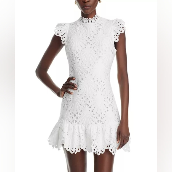 Aqua Dresses & Skirts - Aqua Mock Neck Lace Shift Dress size XL (runs small according to website)